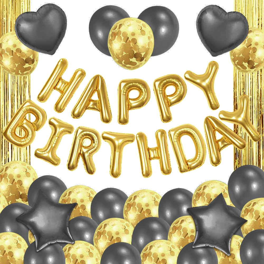 생일 파티 용품 풍선 세트 홈파티 축하 이벤트 로즈골드