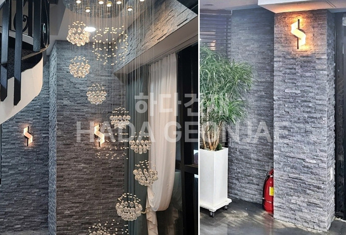 마블금강석 500x100x20T 블랙 / 하다건재 시공사례