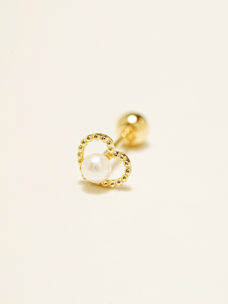 14K 메모리 하트 피어싱 귀걸이 이미지 6