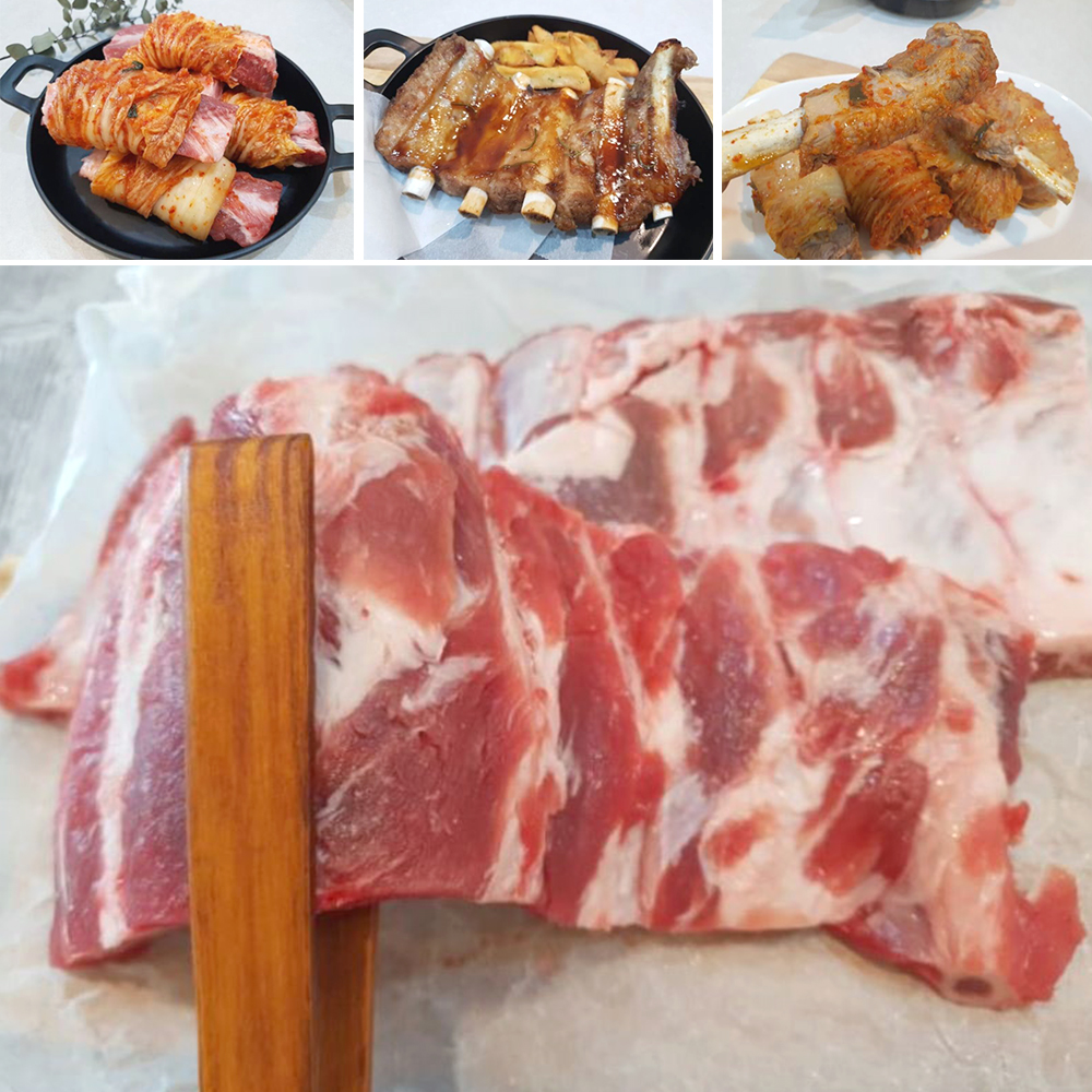 맛있는 돼지 등갈비 1kg 부드러운 대용량 바베큐 구이용