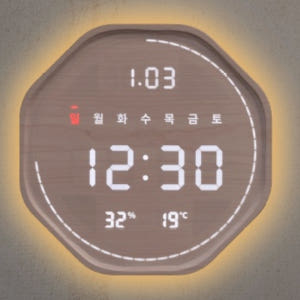 플라이토 벽시계 LED 벽걸이 3세대 백라이트 인테리어 디지털 전자 거실... 솔직 후기 | 실제 배치 사진 포함 - 상품 이미지 2