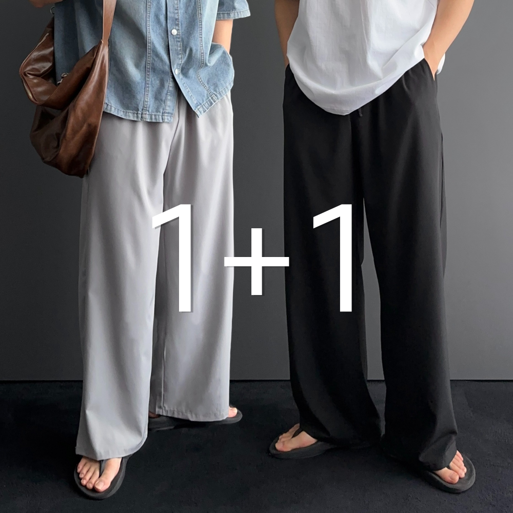 1+1 남자냉장고바지 남자여름슬랙스 - 상품 이미지