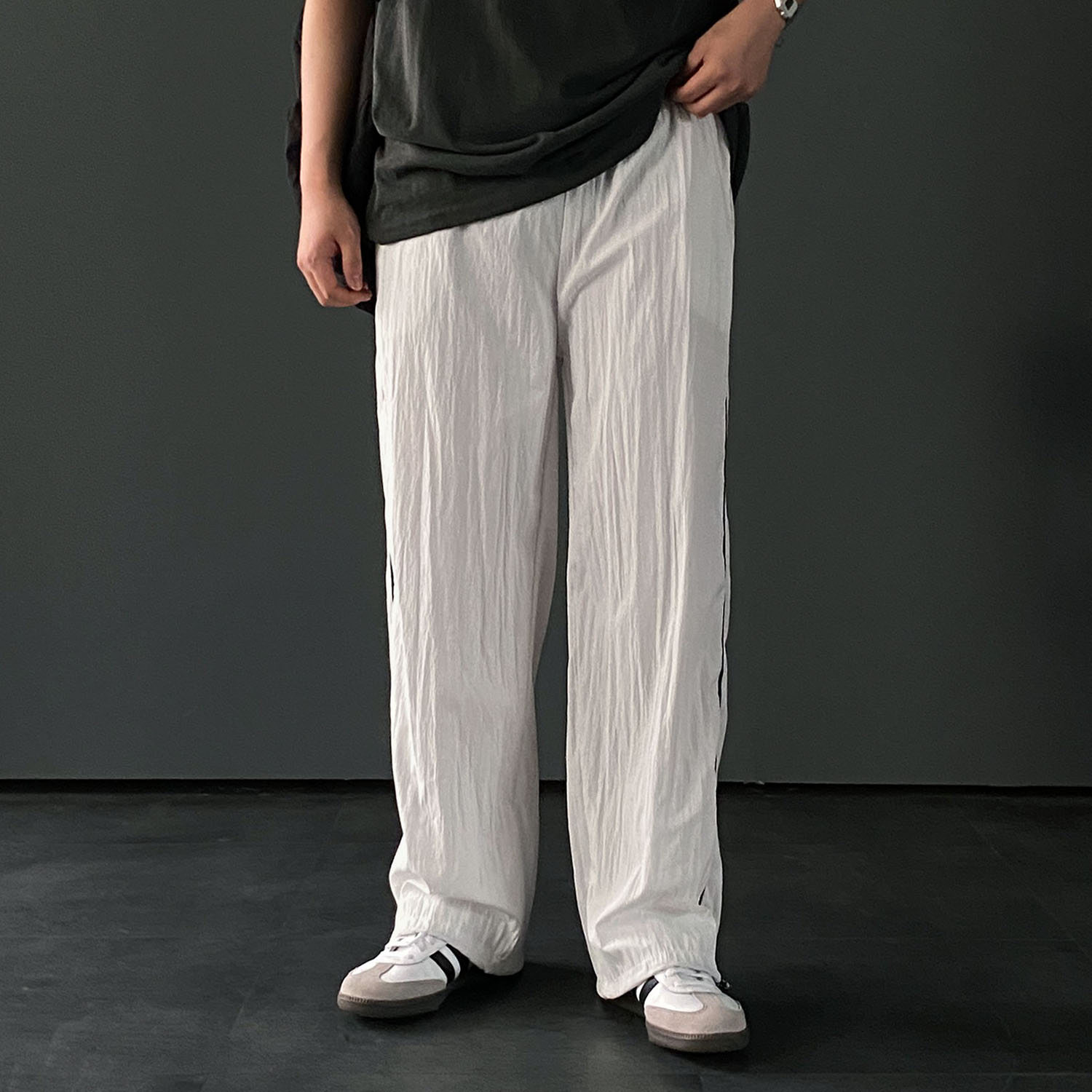 남자와이드팬츠 남자나일론팬츠 - 상세 이미지 2