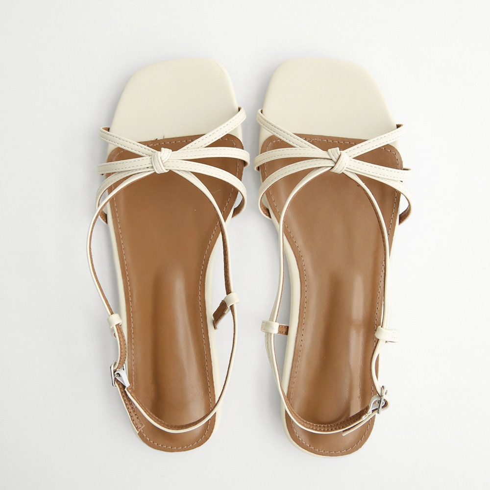 여성 빅사이즈 샌들 스퀘어 스트랩 발편한샌들