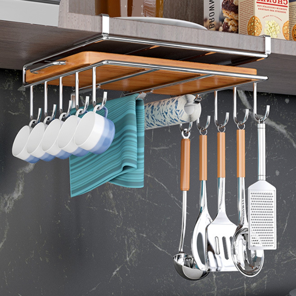 무타공 스텐 주방도구걸이 싱크대 조리도구걸이 도마 행거 거치대