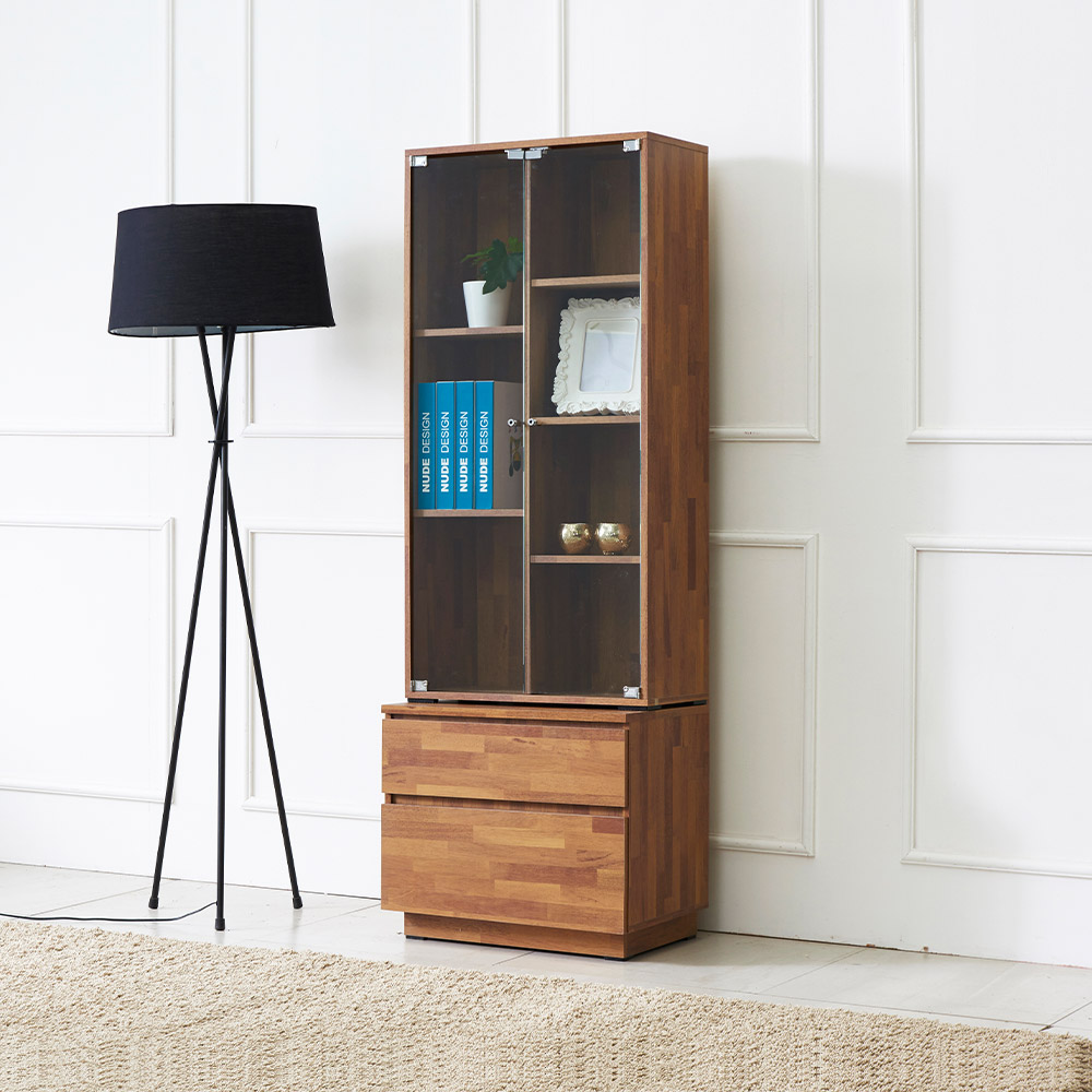 동서가구 라떼 600 2단 유리 장식장 DF918491