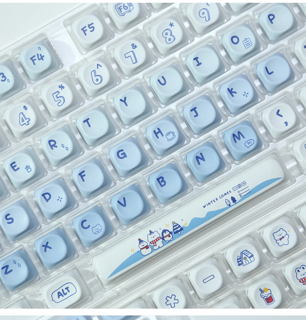 ZUOYA MOA 프로파일 PBT 기계식 키보드 키캡 게임용 맞춤형 GMK67 87 키캡 - 상세 이미지 3