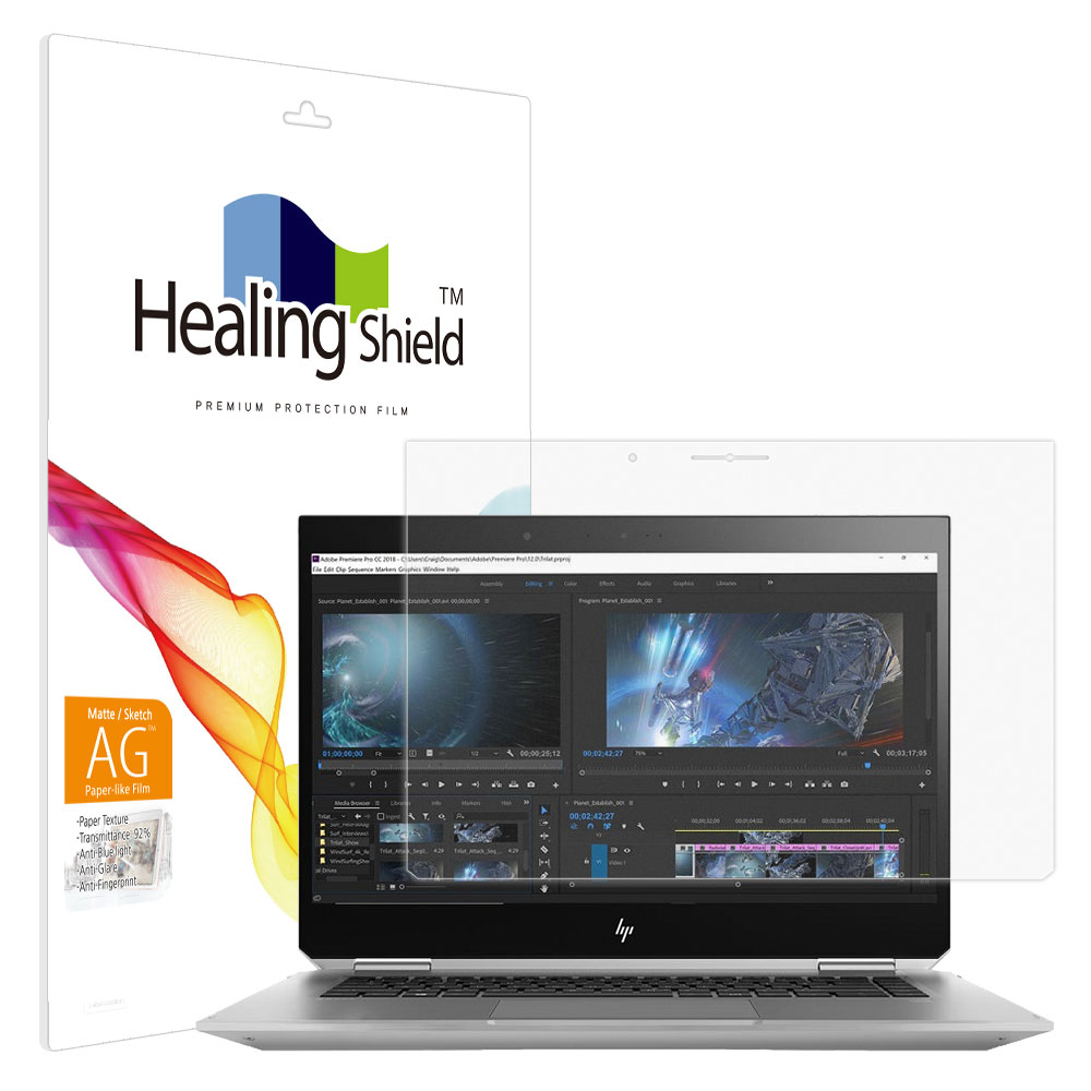 HP Z북 Studio X360 G5 7UH31AV 항균 종이질감 블루라이트차단 액정보호필름 - 메인 이미지