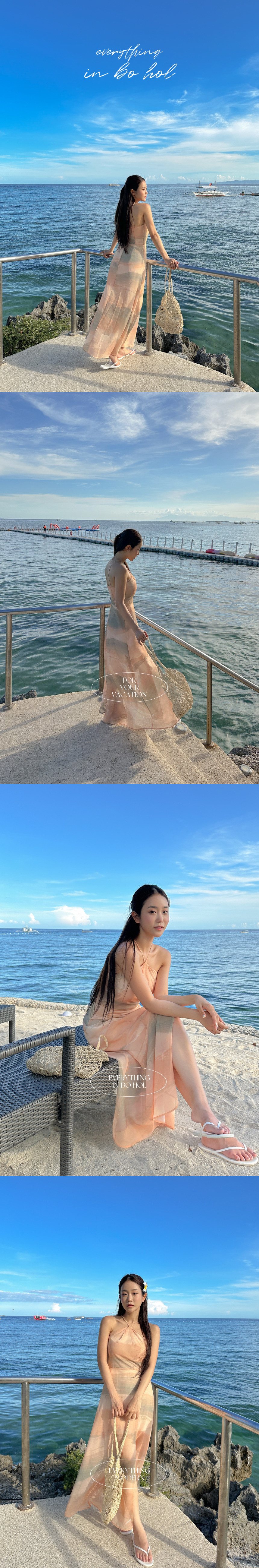✨휴양지룩✨M-L 샤인 휴양지 비치 롱 원피스 상세 이미지 2