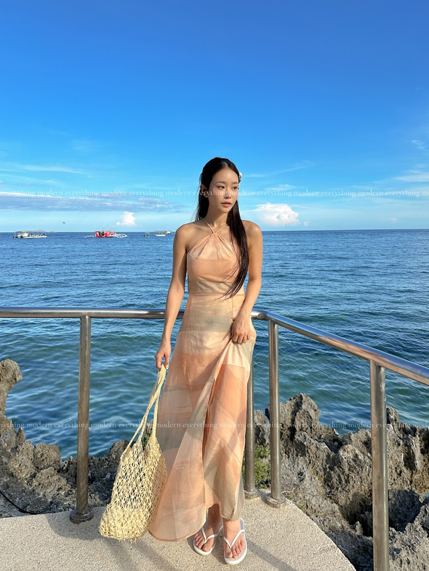 ✨휴양지룩✨M-L 샤인 휴양지 비치 롱 원피스 상세 이미지 9