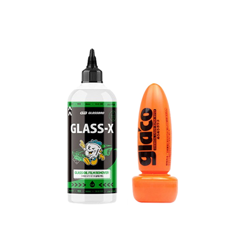소프트99 글라코 G-4X 유리 발수코팅 45km 75ml+글로스브로 글래스 엑스 유막제거제 300ml - 상품 이미지