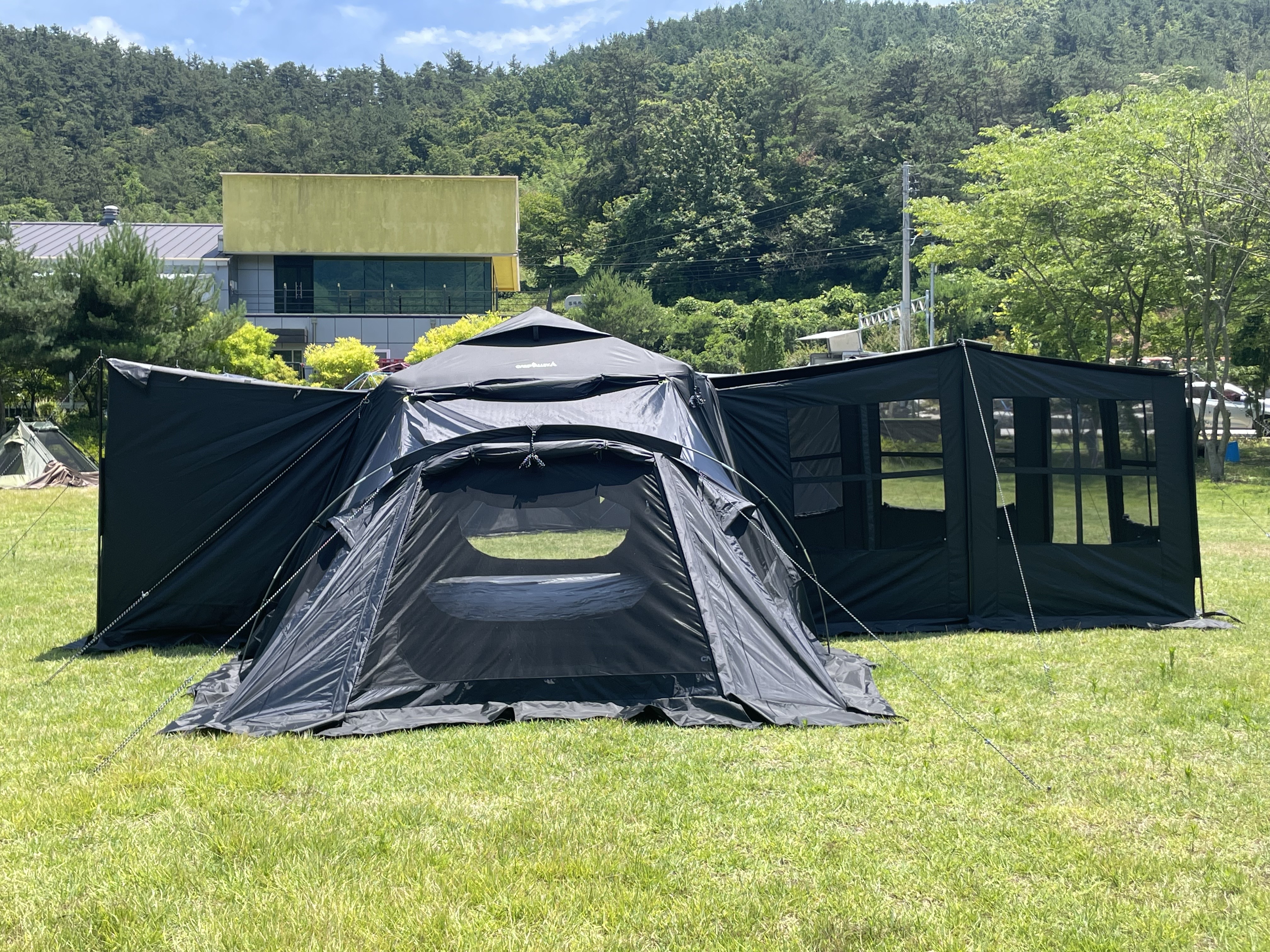 오패캐 420 본체 쉘터형 텐트형 아이보리 원터치 리빙쉘 사계절 가족 자동 오토