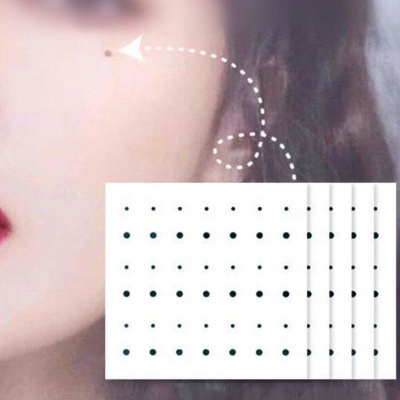 미인 점 포인트 타투 스티커 인스턴트 헤나 도안 대형 컬러 문신 판박이 - 상품 이미지