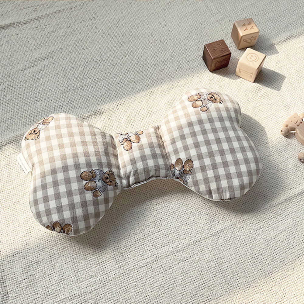 사계절 아기 베개 유아 신생아 짱구 필로우 목베개 쿠션 캔디 멜란체크돗테디 브라운