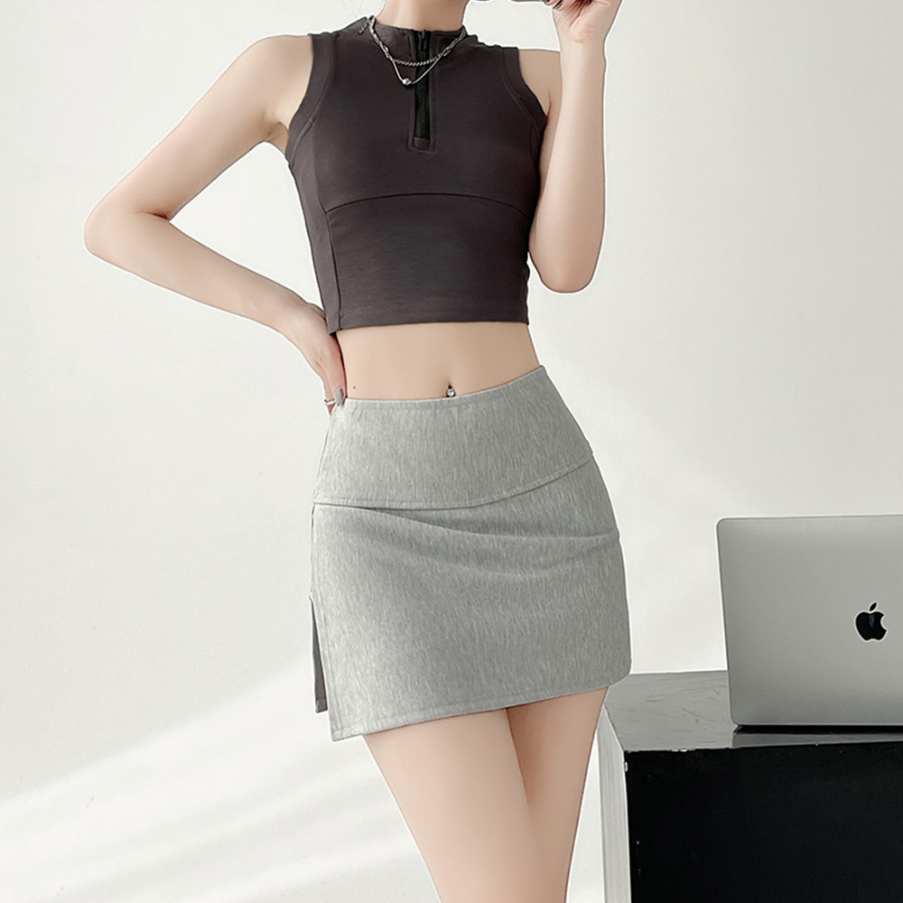 초미니스커트 속바지 미니 H라인 테니스 여름 짧은 슬림핏 치마 밴딩 - 상세 이미지 3
