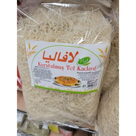 [해외]Kadayif 건조 다진 잘게썬 카다이피 카다이프 면 500g 두바이 초콜릿 재료