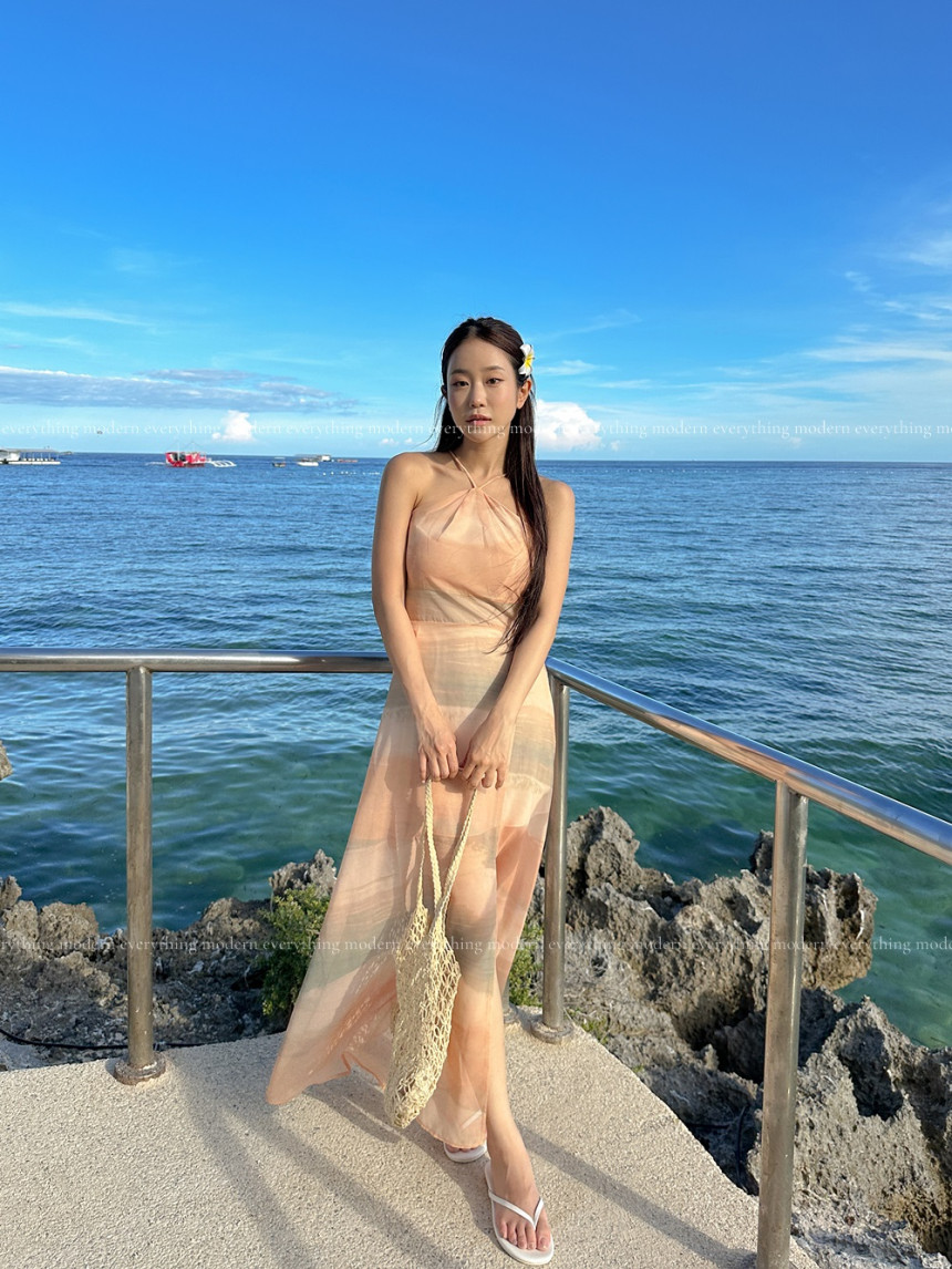 ✨휴양지룩✨M-L 샤인 휴양지 비치 롱 원피스 상세 이미지 8