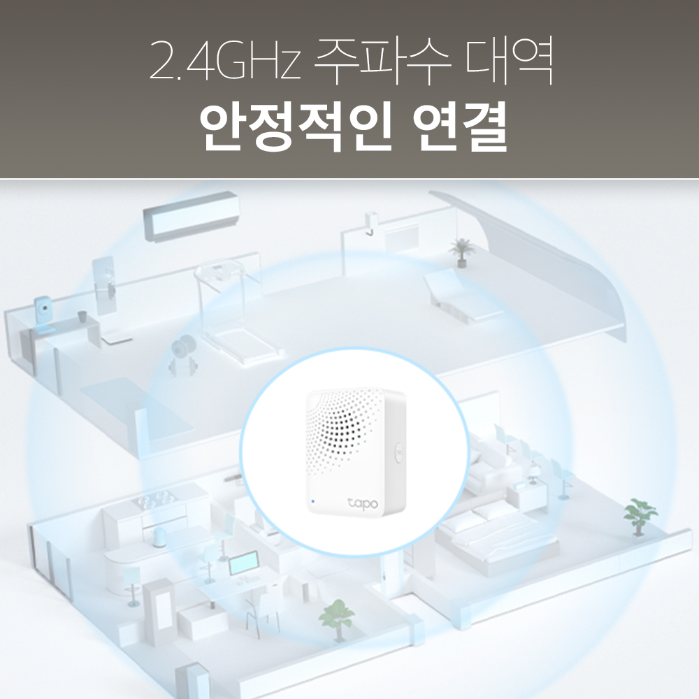 티피링크 Tapo H100 스마트허브 통합 홈 iot 무선 연결 제어 90dB 차임벨 이미지 4