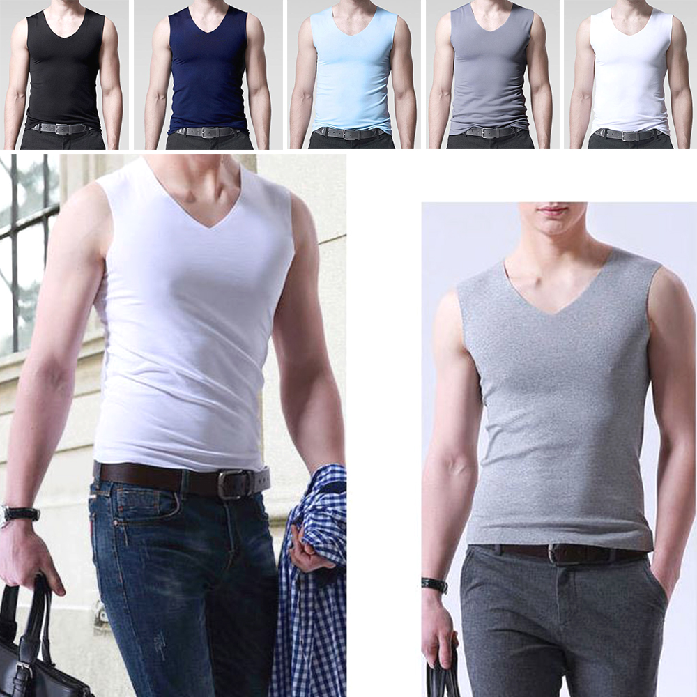 남성 무봉제 나시 여름 남자 브이넥 아이스 쿨링 v넥 런닝