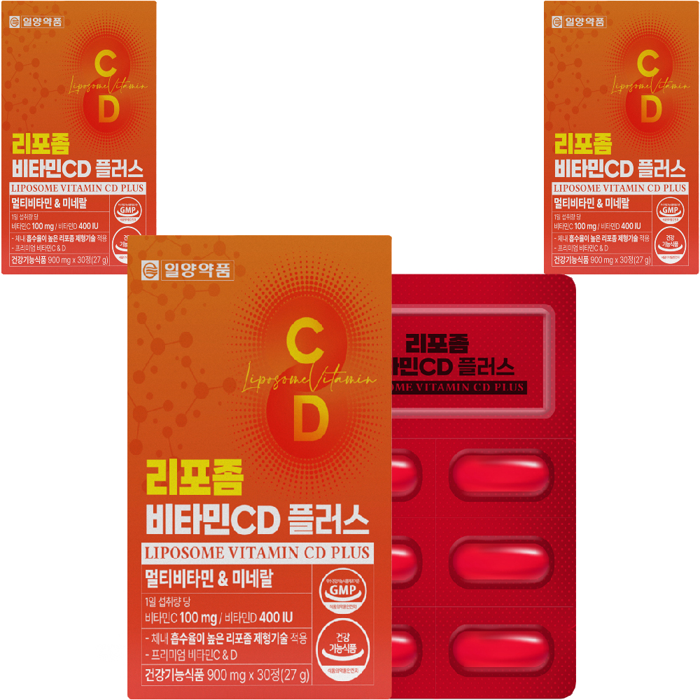 일양약품 리포좀 비타민 C D 플러스 멀티비타민 & 미네랄 영양제 30정 - 상세 이미지 4