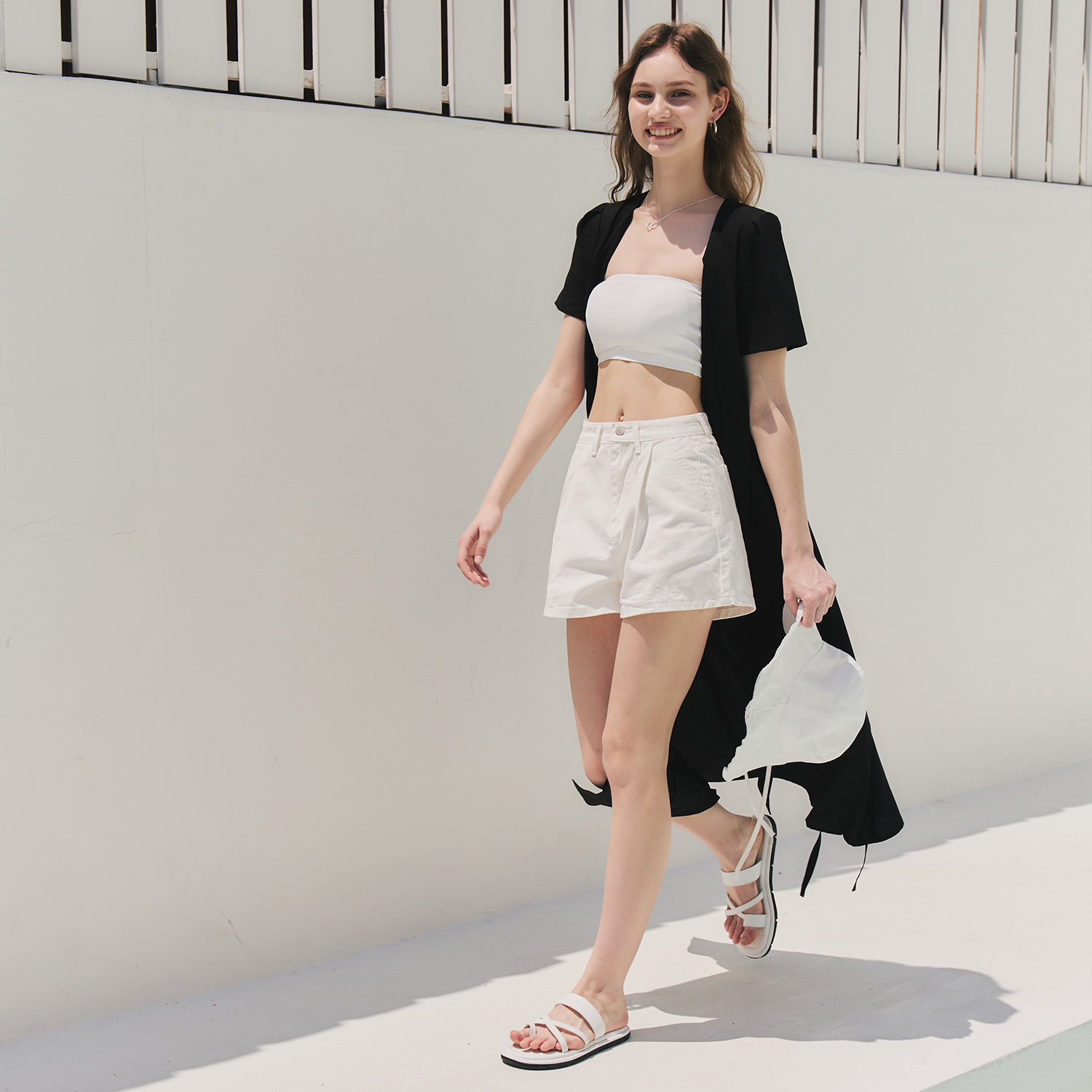 [제로스트릿]엘레강 린넨 원피스 ELEGAN LINEN ONEPIECE / BLACK - 상세 이미지 2