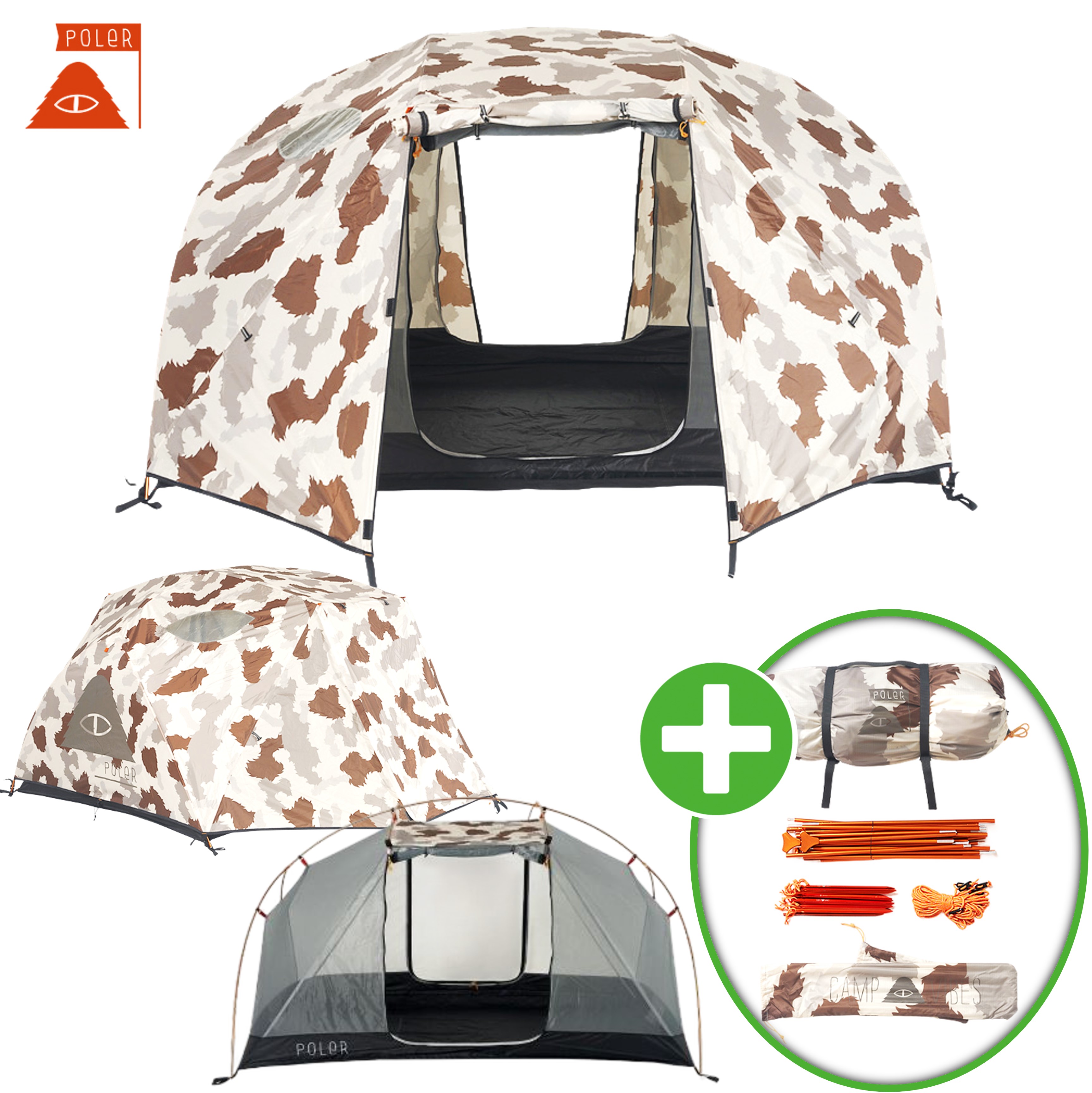 폴러투맨 폴러 스터프 텐트 쉘터 백패킹 그늘막 경량 비안코카모 25년신형