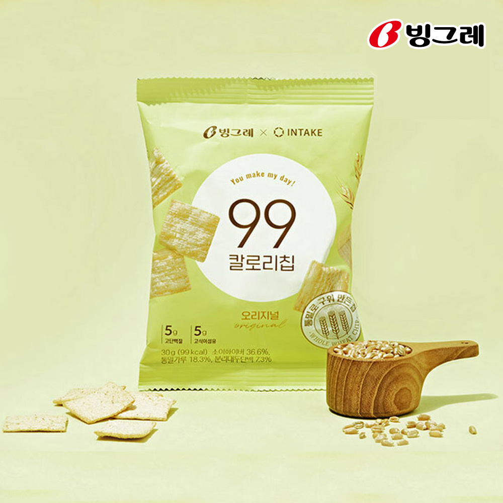 빙그레 99칼로리칩 3종 30g 10개입 (오리지널 버터솔트 애플시나몬 택) - 상세 이미지 3