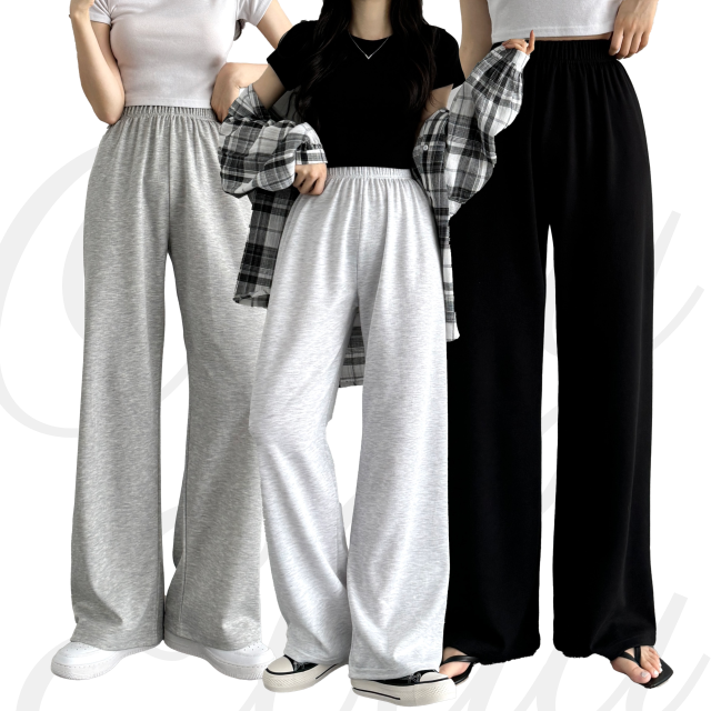 인생핏 와이드한 데일리 일자 밴딩 팬츠 숏 롱 기장선택 - 상품 이미지