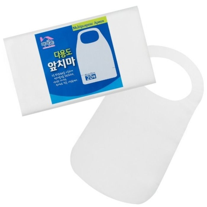 마미손 부직포 앞치마 일회용 업소용 손님용 100매 - 상품 이미지