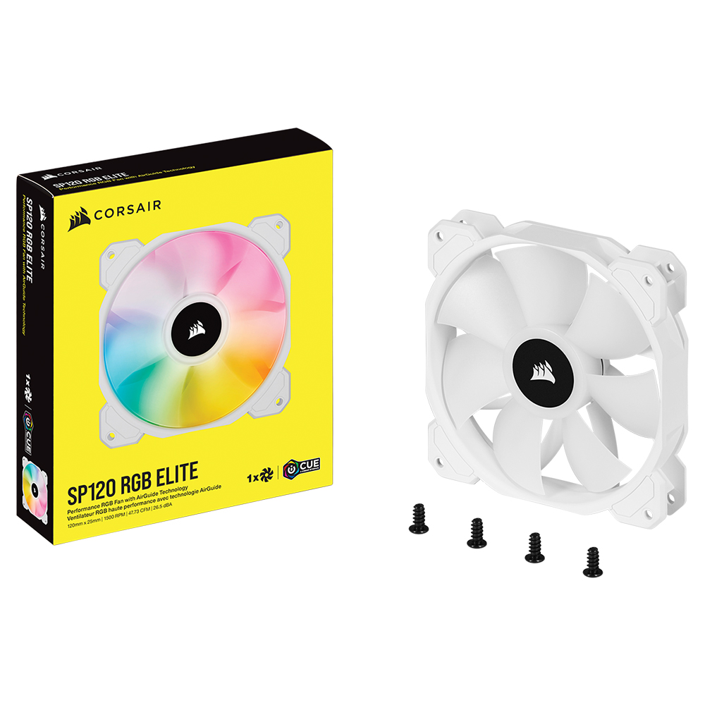 커세어 iCUE SP120 RGB ELITE 120mm 시스템 쿨러 저소음 화이트 1Pack[0136]