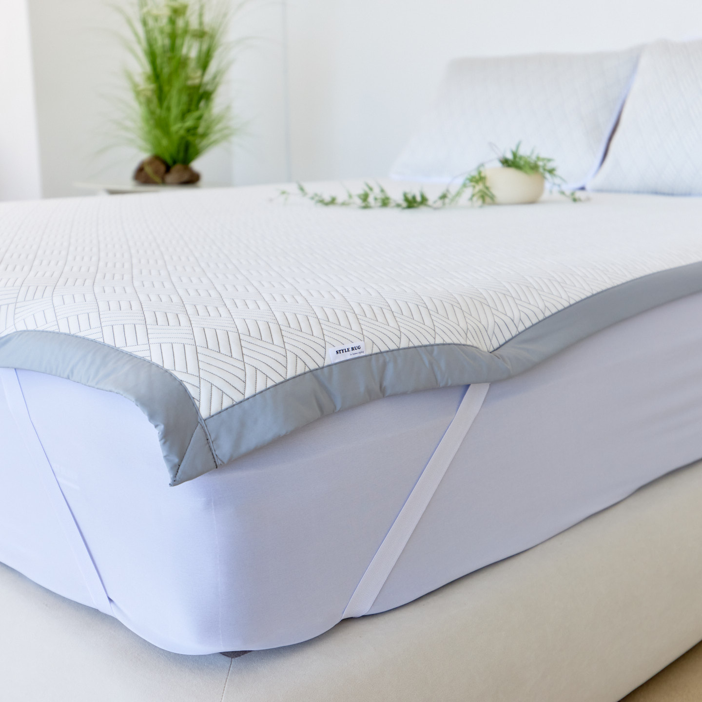 휴비스 듀라론 냉감패드 여름 침대패드 쿨매트 Q 고정밴드