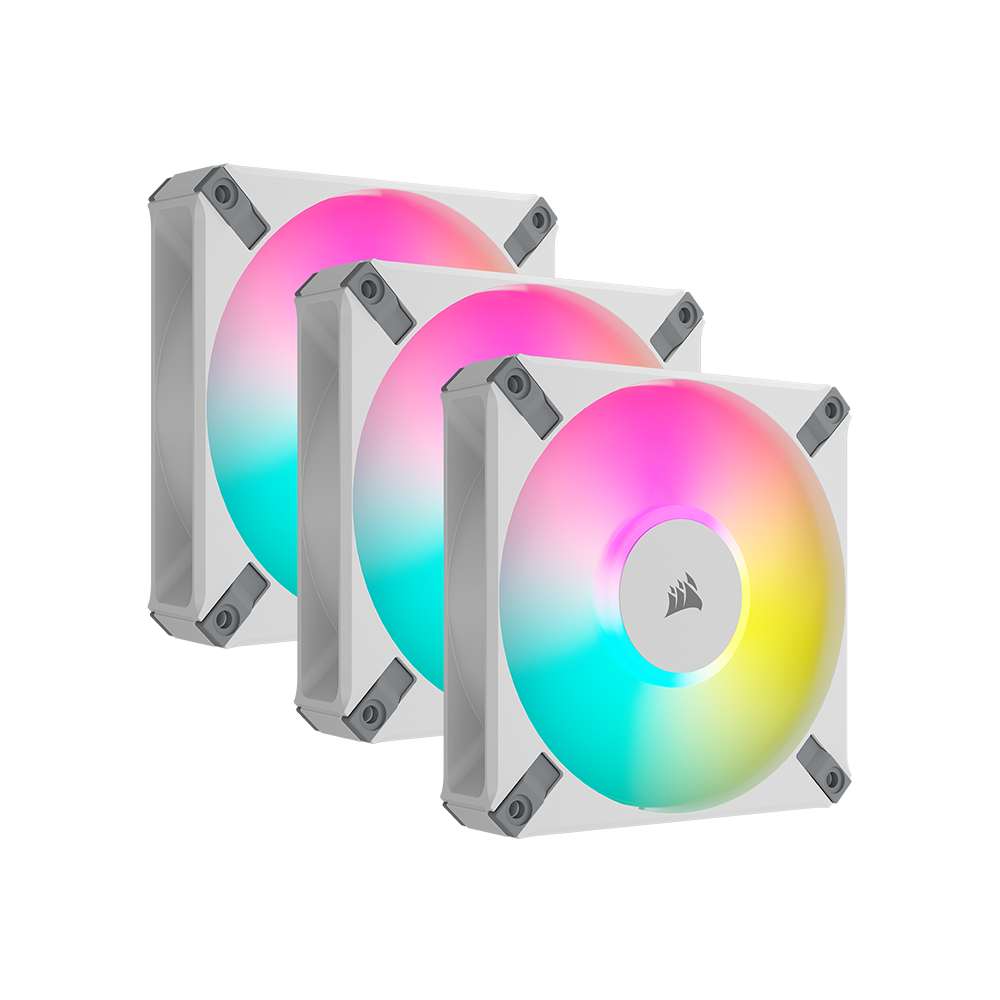커세어 iCUE AF120 RGB ELITE 120mm 시스템 쿨러 화이트 3Pack Node Core XT[0158]