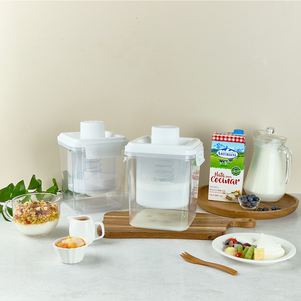 이지앤프리 3단 꾸덕이 대용량 유청분리기 그릭요거트 1.8L 1P 세트