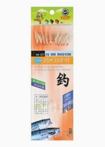 선상낚시 해동 고등어 전갱이 전어 기둥줄 어피 반짝이 틴셀 카드 외줄 채비 바늘 10호, 투명