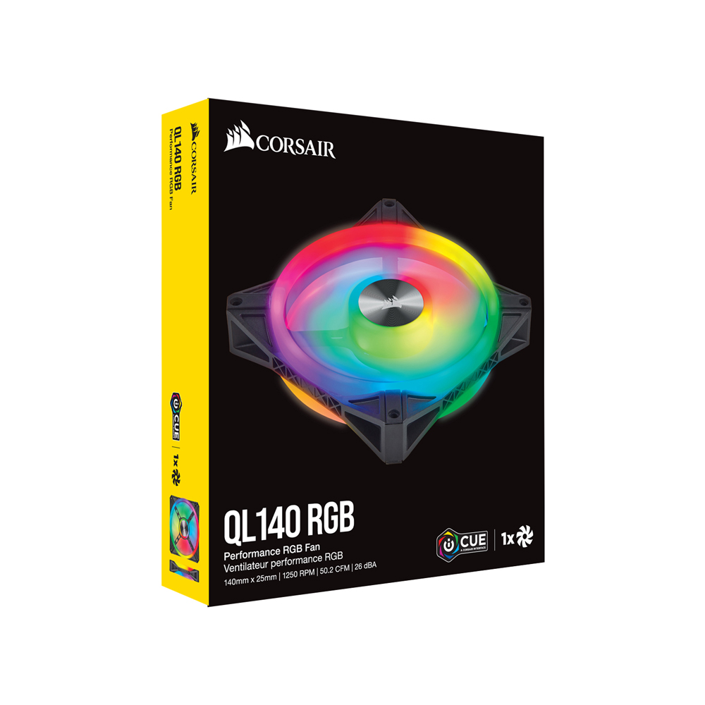 커세어 iCUE QL140 RGB 140mm 시스템 쿨러 블랙 1Pack[0099] - 상세 이미지 4