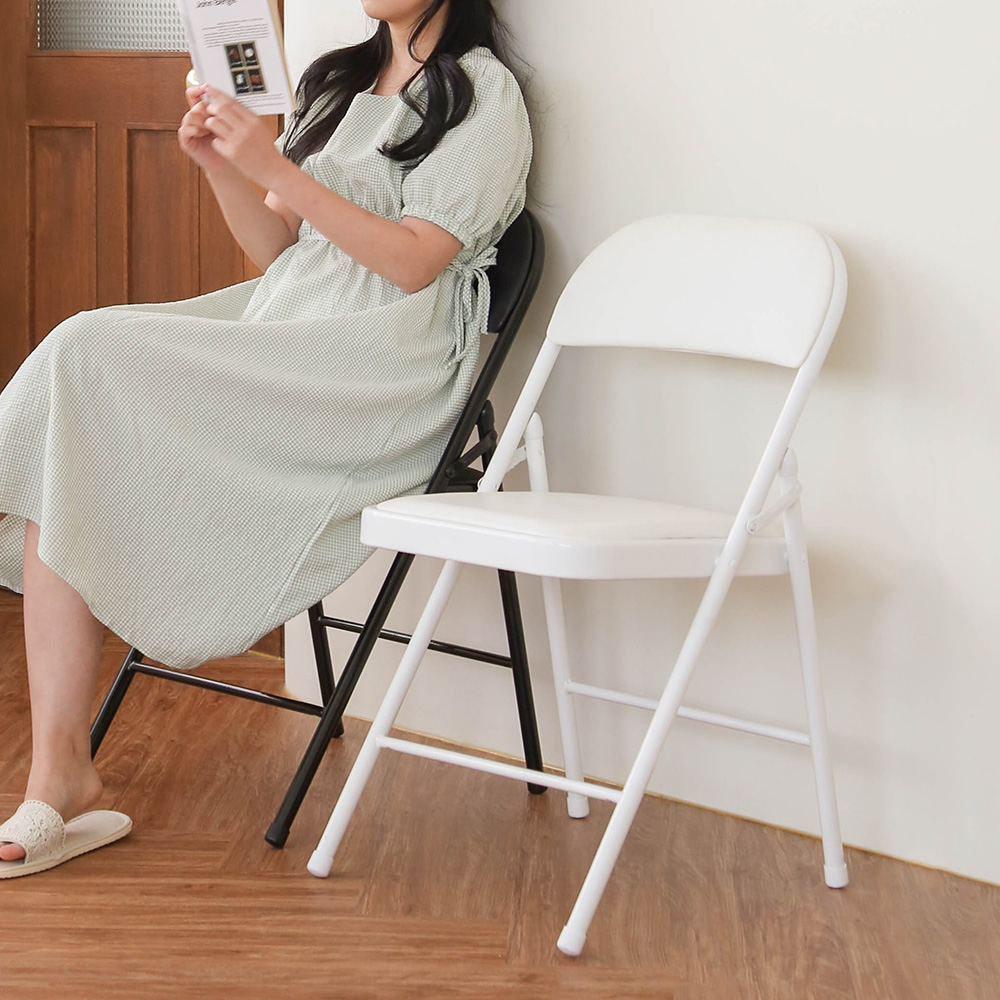 얼라이브즈 접이식 쿠션 철제의자