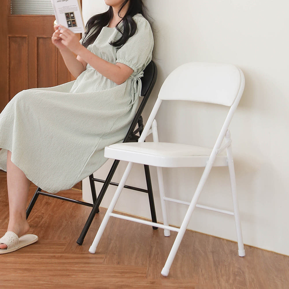 얼라이브즈 접이식 쿠션 철제의자