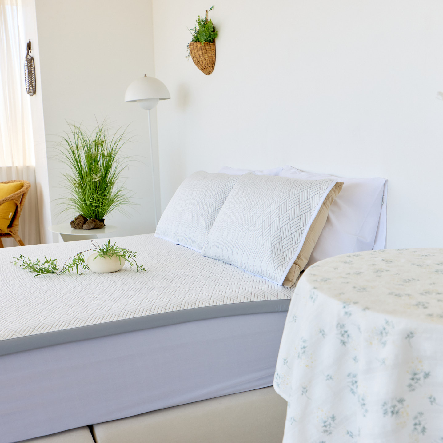 휴비스 듀라론 냉감패드 여름 침대패드 쿨매트 Q 고정밴드