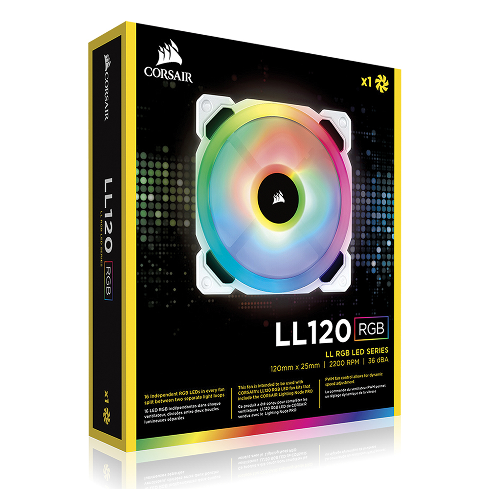 커세어 LL120 DUAL RGB 120mm 시스템 쿨러 저소음 화이트  1Pack[0091] - 상세 이미지 4
