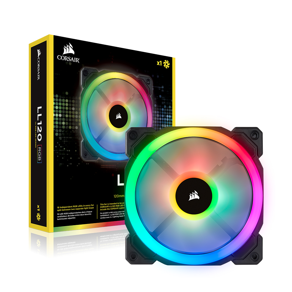 커세어 LL120 DUAL RGB 120mm 시스템 쿨러 저소음 블랙  1Pack[0071] - 상세 이미지 4