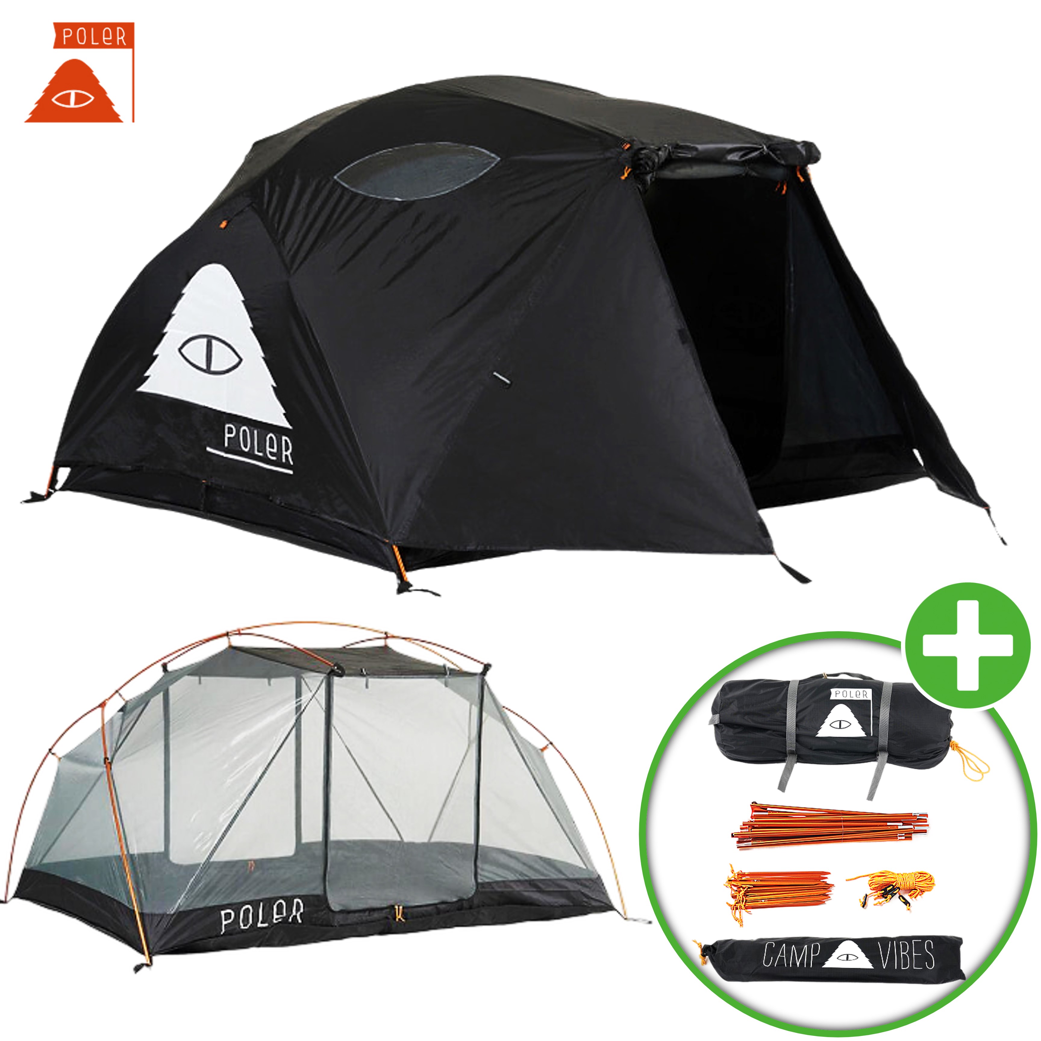 폴러 투맨 폴러스터프 텐트 쉘터 백패킹 그늘막 경량 아시아 에디션 블랙 25년신형