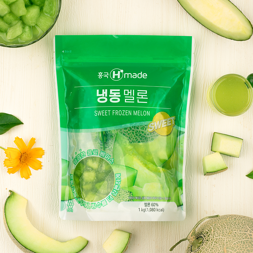 흥국 냉동 멜론 SWEET 1kg (냉동) 메론 다이스 : 커피공장517