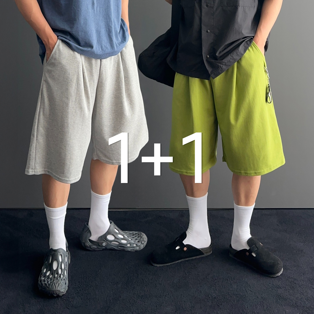 1+1 남자6부반바지 남자버뮤다팬츠 - 상품 이미지