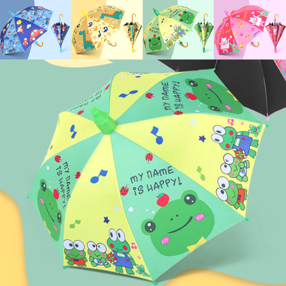 귀여운 어린이 장우산 유아 고품질 발수 아이스크림 손잡이 안전캡 - 상품 이미지