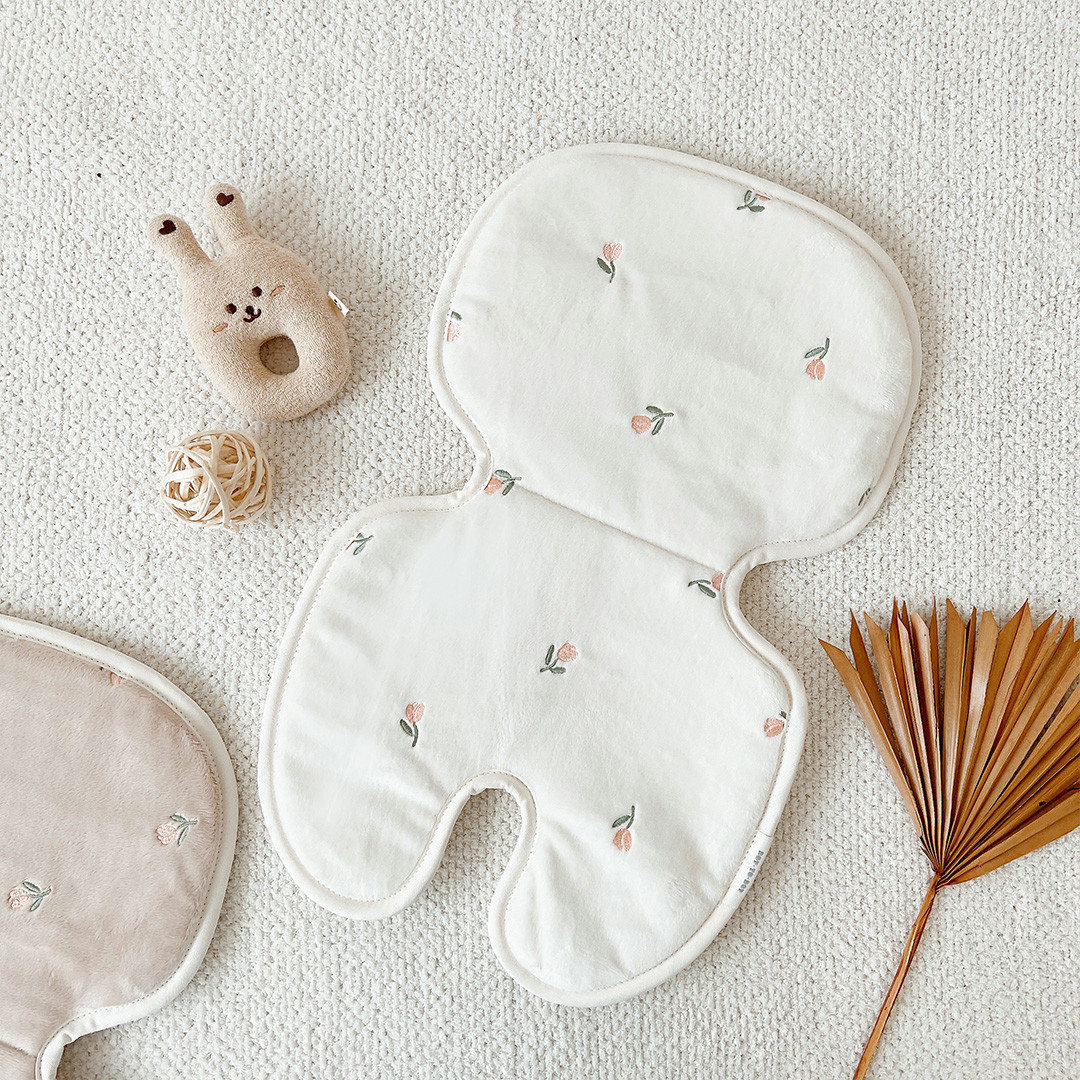 마롤로뜨 극세사 체어 라이너 시트 에어매쉬 아기 부스터 의자 아기소파 휴대용 싱싱올리브