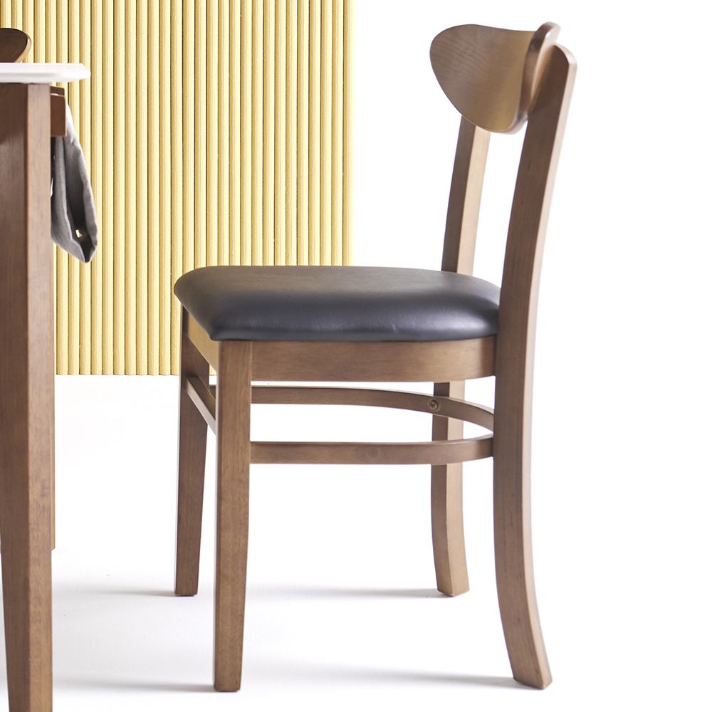 렌토 1인 고무나무 원목 식탁, 서재 의자