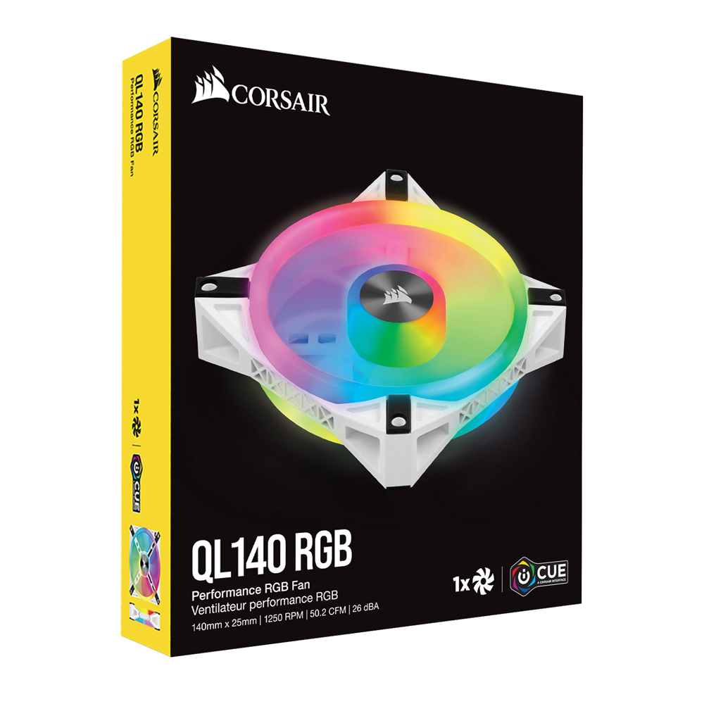 커세어 iCUE QL140 RGB 140mm 시스템 쿨러 화이트 1Pack[0105] - 상세 이미지 4