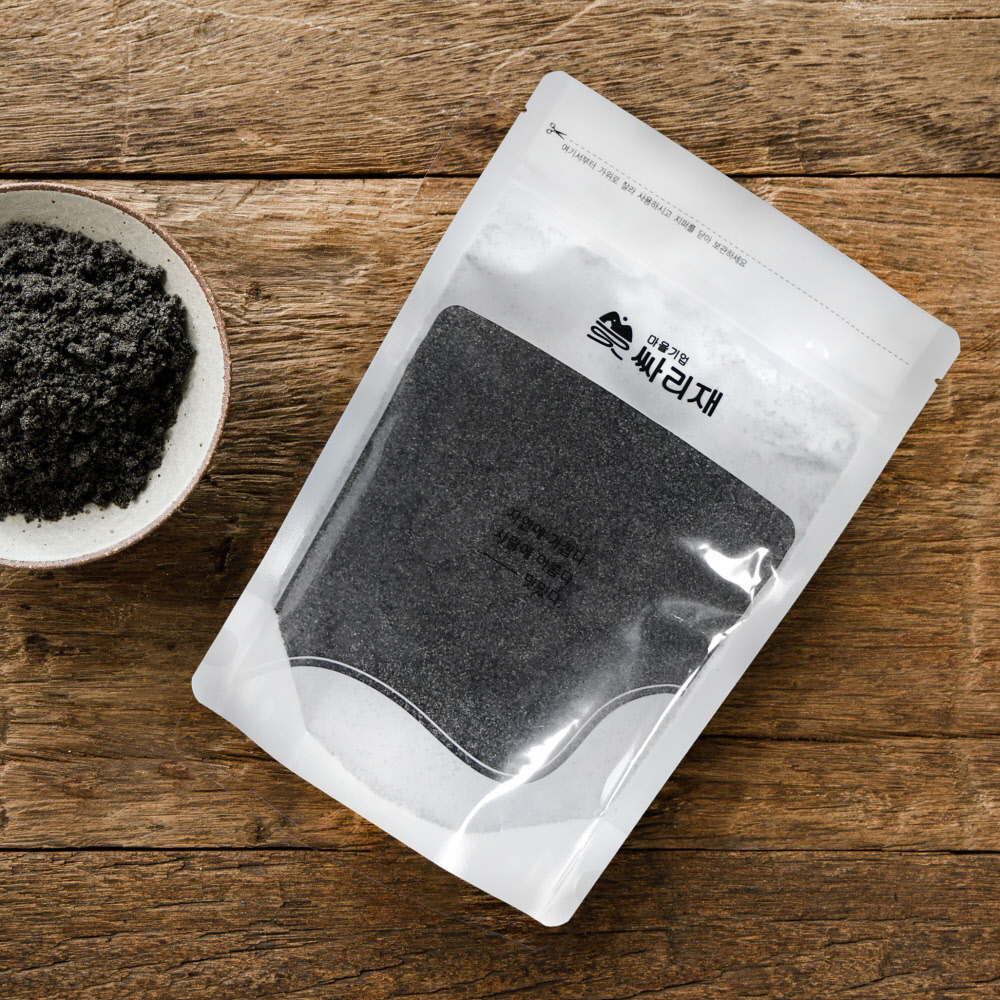 싸리재 국산 [ 흑임자가루 300g ] 검은깨가루 흑임자라떼 블랙선식 샐러드 드레싱