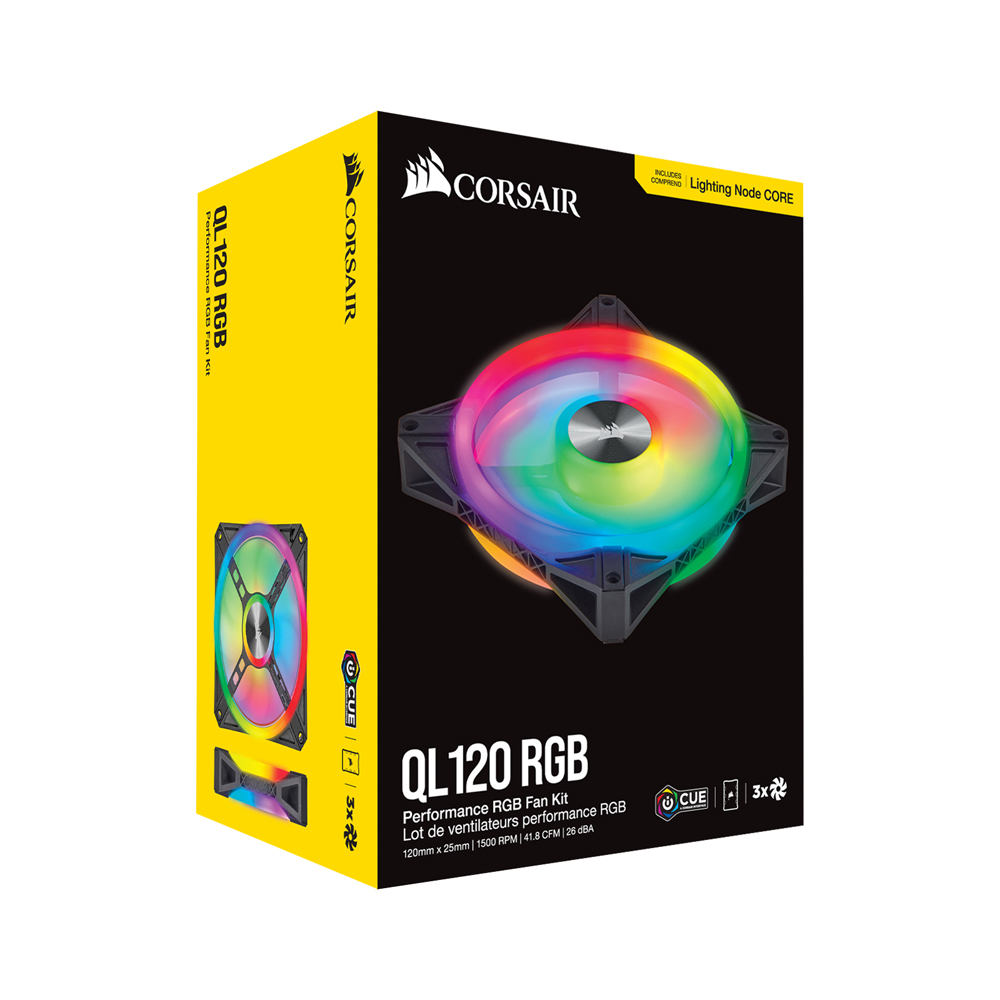 커세어 iCUE QL120 RGB 120mm 시스템 쿨러 블랙 3Pack Node Core[0098] - 상세 이미지 4