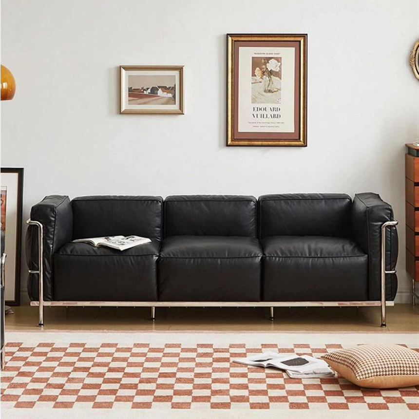 LC3 가죽 빈티지 거실 사무실 2인 소파 LC3 Sofa PU - 상세 이미지 2